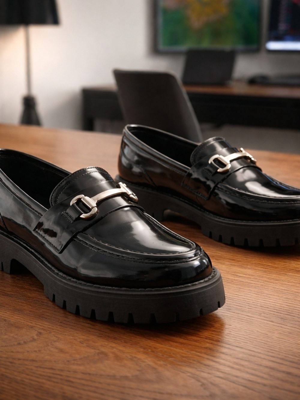 Steve Madden Lando Black Loafers Size 7